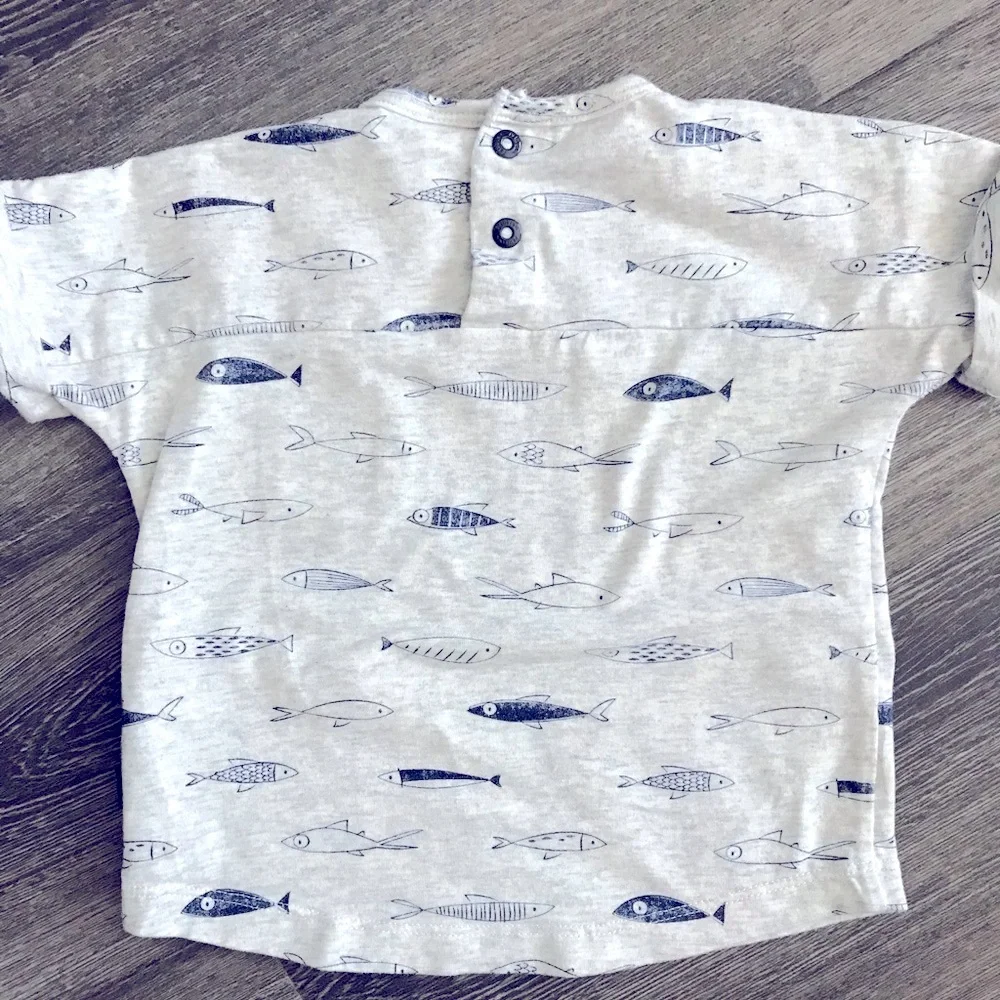 NWOT Petitlem 3 months baby boy pant and top set navy blue and white
